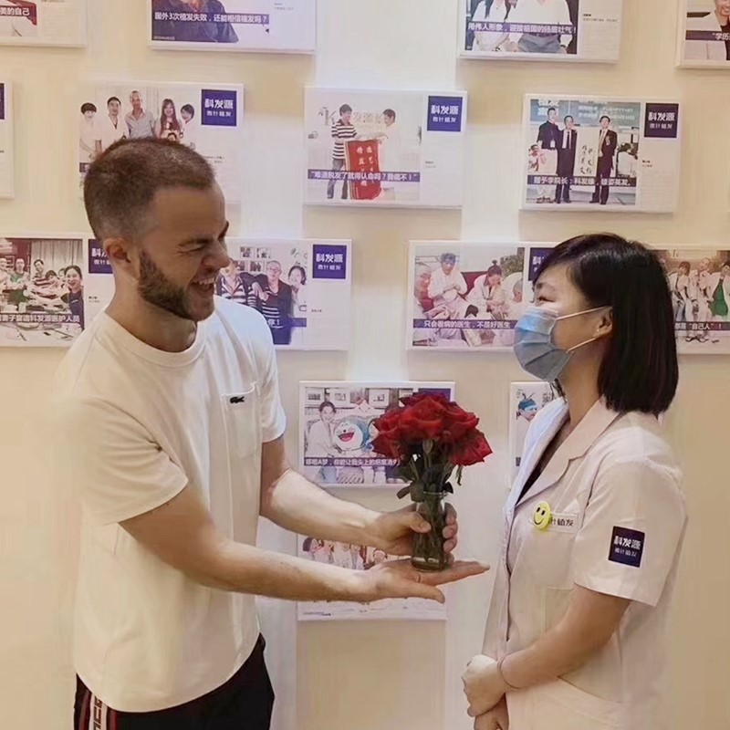 健康頭髮患者